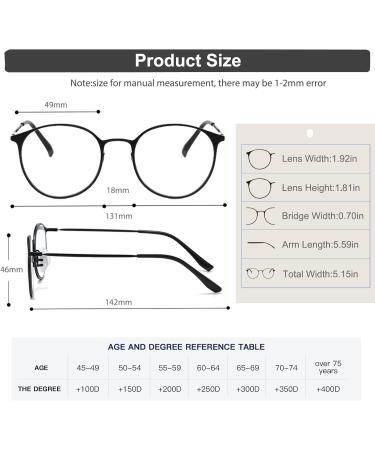 Photochromic Multifocal Progressive Reading Glasses for Men & Women - No-Line Anti Blue Light Black 1.5x - Buy Online on GoSupps.com