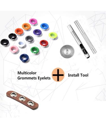 Metal Grommet Kit 3/16 inch 400Pcs Grommets Eyelets Sets with 3 Pieces Install Tool Kit and Box for Shoes Clothes Crafts Bag DIY Project 4 Colors 3/16 inch 400 Sets  4 Colors - Buy Online on GoSupps.com