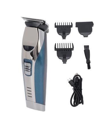 Professional Hair Clipper with 2 Guide Comb Cordless Electric Hair Trimmer Beard Shaver Rechargeable Haircut Grooming Trimmers for Men and Family Use (Blue)
