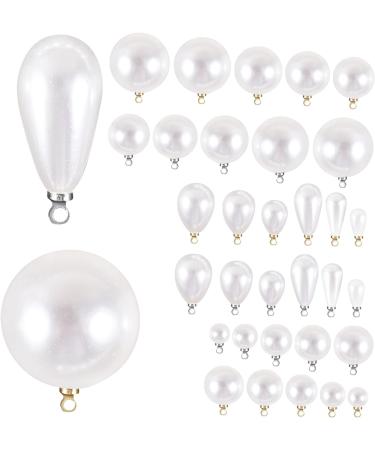 VILLCASE 300 Pcs Dangle Drop Charms Diy Charms Necklace Pendants Diy Pearl Charms Round Pearl Beads Pearl Teardrop Pendants Prime Jewelry Pendant Bracelet Charms Key Chain Abs Sheep Eye - Buy Online on GoSupps.com