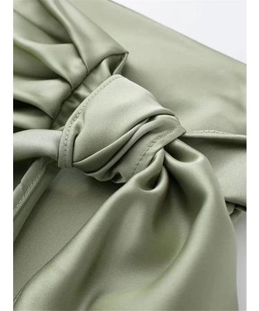 Buy Women's High Waist Satin Midi Skirt with Slit - Elegant Summer Split Skirt XS - Buy Online on GoSupps.com