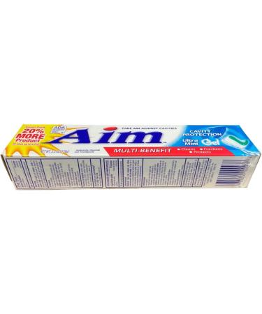 Aim Multi-Benefit Cavity Protection Ultra Mint Gel Toothpaste 5.5 oz (Pack of 2) - Buy Online on GoSupps.com