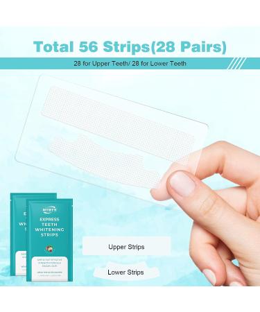 MYBYS Coconut Teeth Whitening Strips Kit - 56 Strips with Gel | Professional At-Home Whitening Treatment - Sensitivity-Free - Buy Online on GoSupps.com