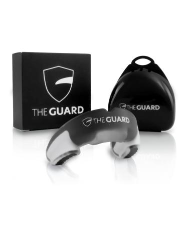 The Guard - Mundsprung for contact sports of all kinds including storage box I individually customizable BPA free & tasteless i sport tooth protection for boxing martial arts & hockey black / white