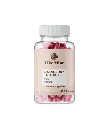 Like Mine Cranberry Extract (100 Capsules) Pure No Additives Single Ingredient (100 Count) 100 Count (Pack of 1)