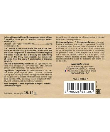 NUTRIEXPERT Milk Thistle Liver Detox Supports Liver and Liver Function Promotes Drainage 100% Natural Milk Thistle Extracts Suitable for Vegans Pack of 3 Products - Buy Online on GoSupps.com
