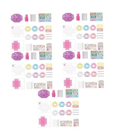 POPETPOP Kids Nail Kit 5 Sets Children's Nail Art Toys Toddlers Toys Toddler Nail Polish Nail Polish Kit The Toys Nail Kit The Children Nail Art Kit 3d Accessories Girl