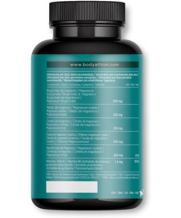 Magnesium Maxi Complex - Magnesium Bisglycinate Marine Magnesium Oxide Malate Magnesium Citrate and Viatmine B6-180 Tablets - Vitamin Magnesium - Buy Online on GoSupps.com