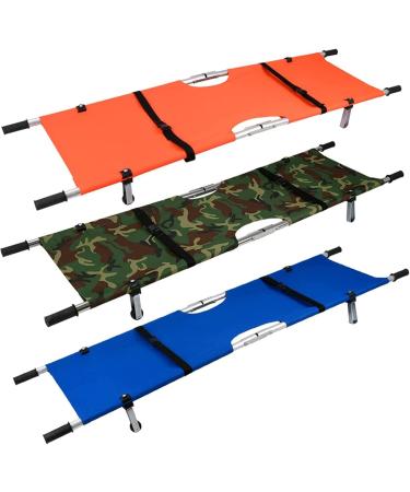 Portable Emergency Rescue Stretcher with Wheels Aluminum Alloy Stretcher Bed Patient Transport Flat Stretcher for Hospital Sports Venues Orange - Buy Online on GoSupps.com