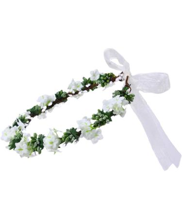 VALICLUD bridal headwear flower girl Green Flower Women Flower Headband artificial garland Handmade Adjustable Flower veil headband hair accessories for girls crown woman white wedding - Buy Online on GoSupps.com