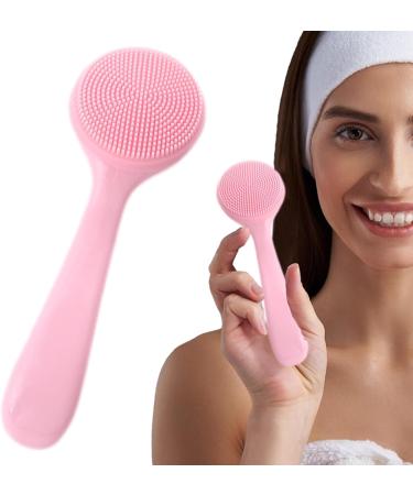 Facial Cleansing Brush - Silicone Face Skin Scrubbers Scrub Pad Manual Facial Cleansing Brush Skin Friendly Waterproof Face Cleaning Scrubber Pink - Buy Online on GoSupps.com
