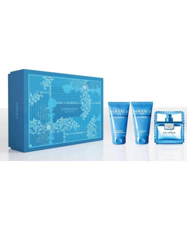 Versace MAN Eau Fraiche 3 Pc SET - Eau De Toilette Spray, Shower Gel, After Shave Balm - 1.7 oz each - Buy Online on GoSupps.com