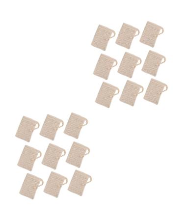 FRCOLOR 40 Pcs Soap Saver Pouch White Cotton Gloves Soap Saver Bag Soap Packaging Soap Exfoliating Bag Net Homemade Soap Bag Exfoliating Soap Bag Loufas Mesh Single Rope Travel