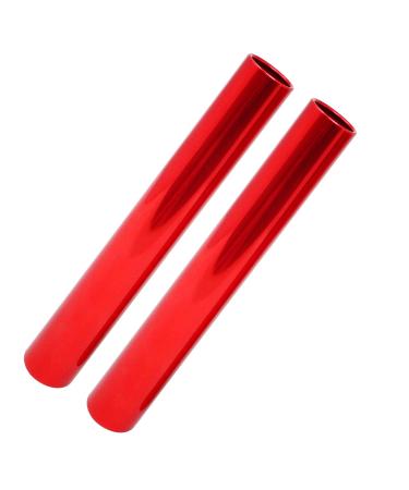 HONBAY 2PCS Aluminum Relay Batons Running Batons Track and Field Relay Batons for for Race Running and Outdoor Sports (11.8 Inches)