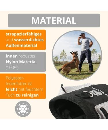 Amathing Dog Training Feed Bag - 60 Feces & Treats | 15x14 cm Black Clip & Stretch Opening - Buy Online on GoSupps.com