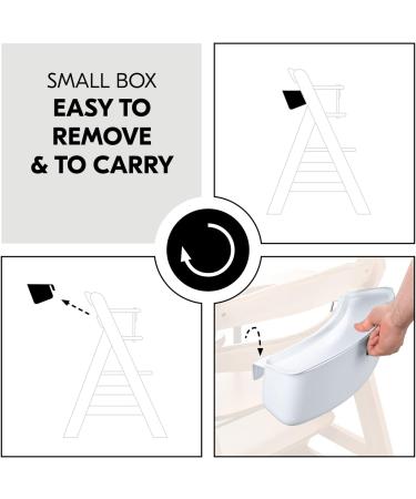 Hauck Alpha+ White Storage Box Set - Set of 2 | Practical Organising Boxes for Highchair - Buy Online on GoSupps.com