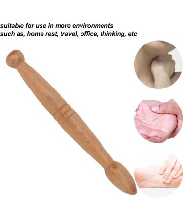 Ergonomic Wooden Foot & Hand Massage Stick - Portable 2-End Manual Massage Tool for Home Travel & Office - Buy Online on GoSupps.com