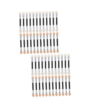 OHPHCALL 48 Pcs Latex Eye Shadow Stick Women Eye Shadow Brush Women Makeup Brush Eyeshadow Sponge 7.5x1x0.5cmx2pcs Beige Khaki X2pcs