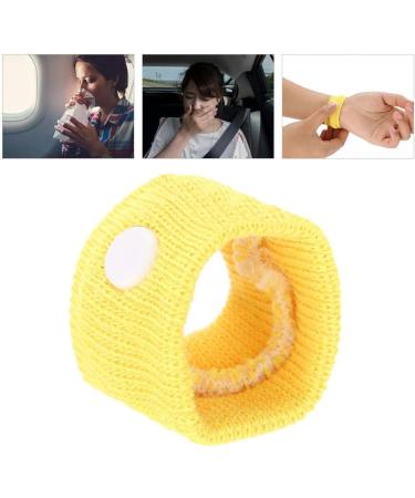 Salmue Acupressure Bracelet - Anti-Stress & Travel Sickness Relief - Natural Headache & Nausea Remedy - Ideal for Vacation (Yellow) - Buy Online on GoSupps.com