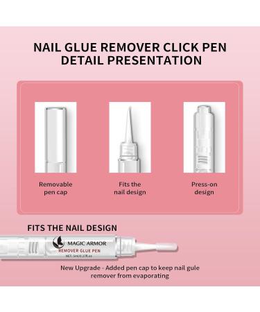 MAGIC ARMOR Nail glue gel and nail glue remover kit No UV needed for pressure-on nails 15g with - Buy Online on GoSupps.com