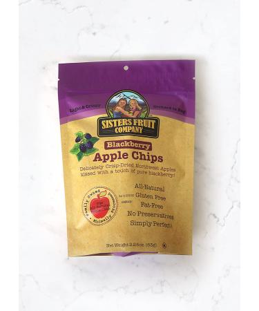 Sisters Fruit Company, Blackberry Apple Chips, All-Natural, No Preservatives, Fat-Free (6 Bags 2.25 OZ.)