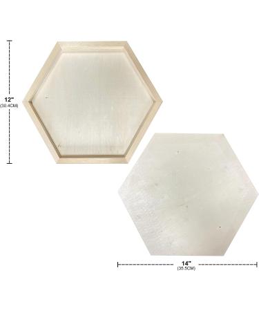 12x14 Wood Panel Boards - Hexagon Shaped Canvas for Painting Crafts (6 Pieces) - Buy Online on GoSupps.com