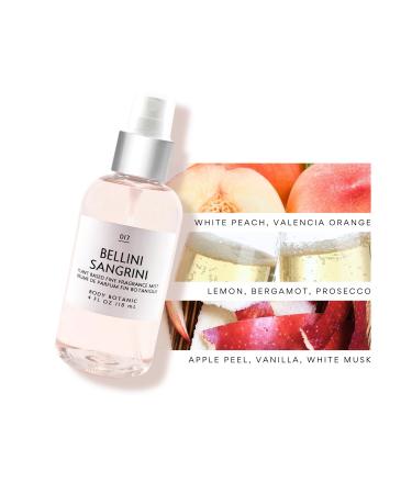 Bellini Sangrini Fine Fragrance Mist 4 Fl Oz 118 mL - an Irresistible Blend of Fresh-Picked Peaches Valencia Orange Bergamot Raspberry Apple Peel and Prosecco - Buy Online on GoSupps.com