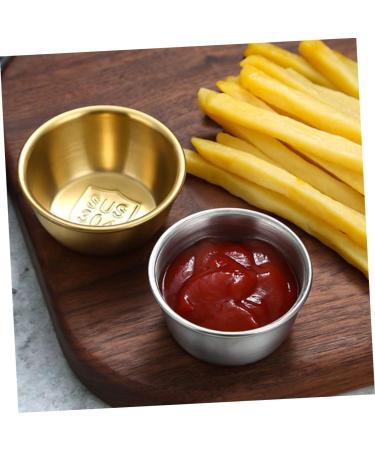OUNONA 10 Pcs Steak Sauce Cups Seasoning Dishes BBQ Sauce Bowls Stainless Ramekins Dipping Sauce Cups Salsa Bowls Ramekin Cups Indoor BBQ Household Products Salad Dressing Stainless Steel 5.5X5.5CMx5pcs Silverx5pcs - Buy Online on GoSupps.com