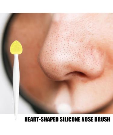 Nose Cleansing Fine Brush | Double-Sided Silicone Facial Cleansing Brush Skincare Face Scrubber | Travel Use Remover Tool Nose Scubber for Women E Yellow - Buy Online on GoSupps.com
