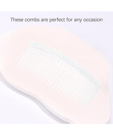 Hair Slides for Women 2Pcs Clear Hair Combs Veil Comb Large Plastic Hair Comb Plain Hair Clips Hair Slides Hair Accessories Side Hair Grips For Women Ladies & Girls (12.5cm/ 4.9inch) - Buy Online on GoSupps.com