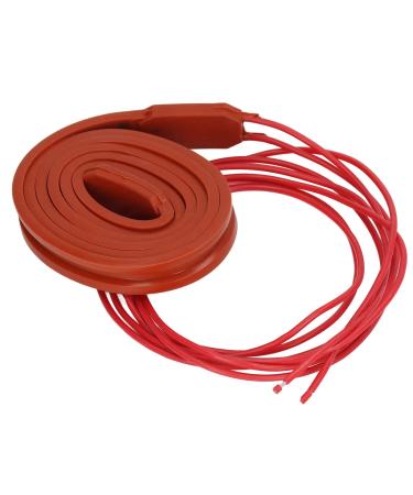 Waterproof heating pipe silicone heating wind silicone heating belt waterproof soft insulation flexible heating for oil pipes 15 x 1000 mm 40 W (DC12V)