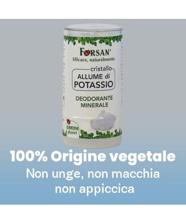 Forsan Plant Tradition Mineral Deodorant Stick with Potassium Crystal 100% Natural 120 gr - Buy Online on GoSupps.com