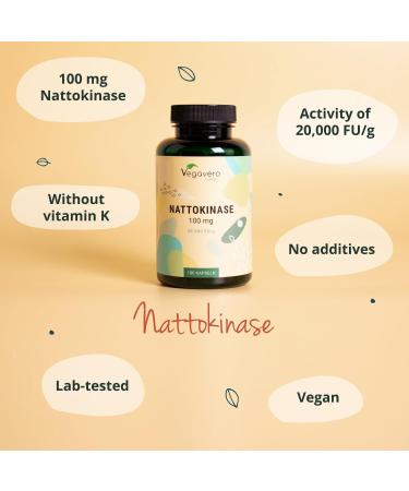 Vegavero NATTOKINASE capsules 20000 FUg Made from natto fermented soy beans 180 capsules Laboratory tested Vegan without additives - Buy Online on GoSupps.com