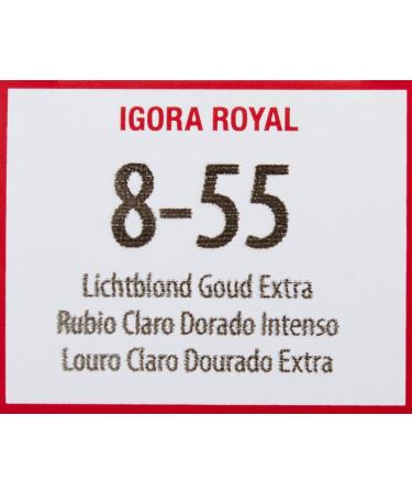 Schwarzkopf Igora Royal Hair Color 8-55 Light Blonde Gold Extra - International Shipping Available | Buy Now - Buy Online on GoSupps.com