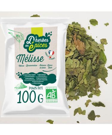 FILEANE DHERBES AND EPICES Organic lemon balm 100g Bulk herbal tea and infusion Certified organic