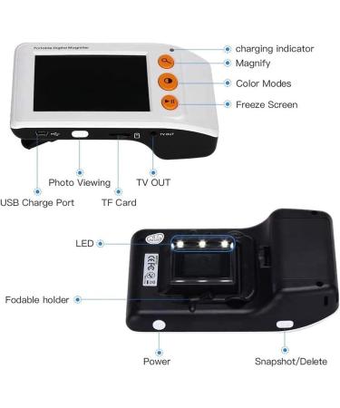 Electronic Reading Aid Digital Magnifier with 3.5 Inch LCD Screen - Provides 2x-25x Text Enlargement Digital magnifiers for Visually impaired - Buy Online on GoSupps.com
