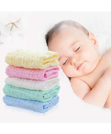 Extsud Baby Washcloths - Soft Organic Cotton Muslin Towels 10 Pack Ideal for Newborns - 25x25cm Baby Face Wipes - Buy Online on GoSupps.com