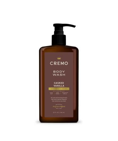 Cremo Rich-Lathering Casked Vanilla Body Wash for Men Notes of Black Plum Warm Incense and Madagascar Vanilla 32 Fl Oz