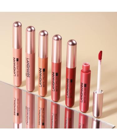 6 Colors Matte Lip Gloss Set - Moisturizing Non-Stick Cup Velvet Lipstick | Buy Online Worldwide - Buy Online on GoSupps.com