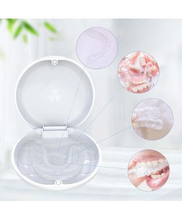 (2 Pack) Retainer Case Solid Orthodontic Retainer Case (White) - Buy Online on GoSupps.com