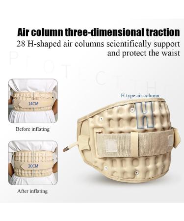 RKXKJ Inflatable Decompression Belt - Spinal Back Support with 28 H-Shaped Air Columns & Bionic Cartilage System for Pain Relief | International Shipping Available - Buy Online on GoSupps.com