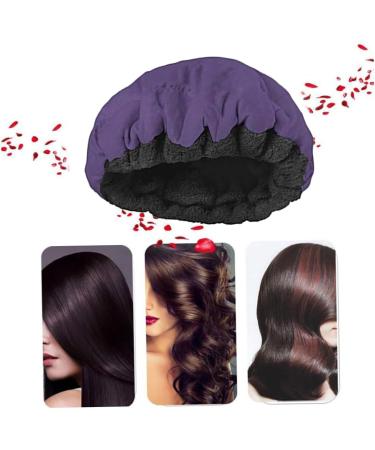 Deep conditioning heat cap 1Pc Cordless Deep Conditioning Heat Cap Flaxseed Heat Cap Microwavable Heat Cap Hair Care Cap Heat Cap for Conditioning Hair Therap Purple - Buy Online on GoSupps.com