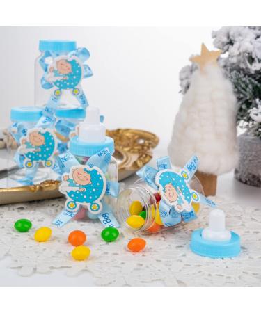 24Pcs Mini Boy Baby Shower Favors Candy Bottles for Baptism & Party D cor - Blue - Buy Online on GoSupps.com