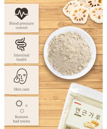 Korean Lotus Root Powder 300g - Rich in Amino Acids Vitamins B & C Perfect for Baking & Drinks - International Shipping Available - Buy Online on GoSupps.com