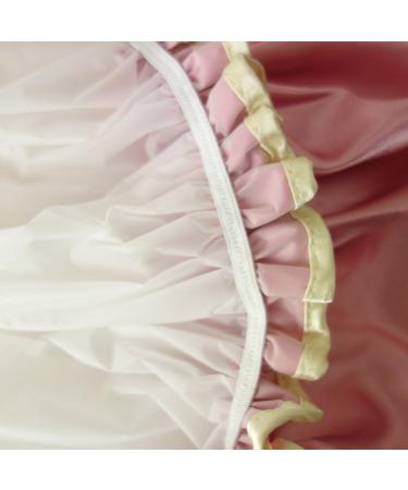 Glamza Luxury Waterproof Shower Cap - Pink & Pink Rose | Stylish Hair Protection for All Hair Types - Buy Online on GoSupps.com