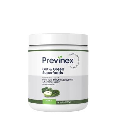 Previnex Gut & Green Superfoods Powder - Organic Greens with Clinically Studied Ingredients That Support Digestion Gut Health Immunity Anti-Aging & Natural Energy