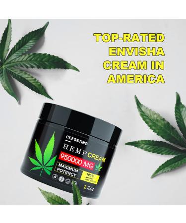 ENVISHA 2 Pack Hemp Cream by Ceessting - Hydrating & Moisturizing for Men and Women - 4 oz - Buy Online on GoSupps.com