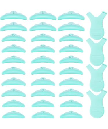 Maitys 40 pieces eyelash lifting brushes Reusable silicone eyelash lifting pads eyelashes permanent waves curly winder with 5 sizes 10 pieces of eyelashes comb tool for makeup cosmetics