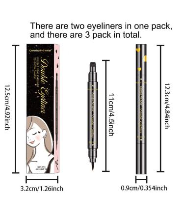 6-in-1 Waterproof Eyeliner Stamp Set | Long-Lasting Double Sided Eye Pencil with Heart, Moon, Star, Flowers Shapes | Super Slim Gel Tip with High Black Pigment | 6PCS - Buy Online on GoSupps.com