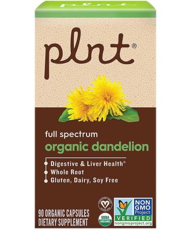 plnt Organic Dandelion a Full Spectrum & Whole Root for Digestive & Liver Health (90 Organic Capsules) - Buy Online on GoSupps.com